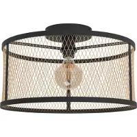 Eglo Dellow Plafonnier industriel 1 lumière acier noir