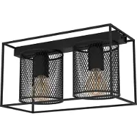 Eglo CATTERICK applique/plafonnier lampe éclairage - L35 x l16,5 x H19 cm - noir - 2X40W excl - IP20