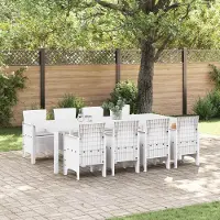 Prolenta Ensemble de jardin exclusif - 9 pièces, blanc, en polypropylène