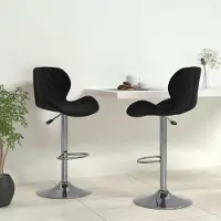 Prolenta Maison Exclusive - Lot de 2 tabourets de bar en velours noir