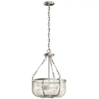 Kichler Roux 3xE27 60W lampe suspendue en nickel brossé