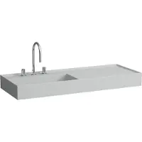 Laufen Kartell lavabo, encastré, tablette à droite, 2 trous pour robinetterie, sans trop-plein, 1200x460mm, H8133327598151