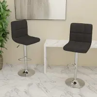 Prolenta Maison Exclusive - Tabourets de bar 2 pièces Tissu noir