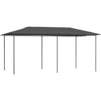 The Living Store Gazebo 3x6x2.6 m Anthracite 160 g/m²
