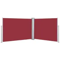 Syfax Auvent latéral rétractable Rouge 100 x 1000 cm