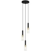 ITALUX PEROLA PND-43363-3 BK+BR Lampe suspendue