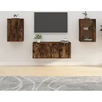 Prolenta Maison Exclusive - Meubles TV 2 pièces Chêne fumé 40x34,5x60 cm