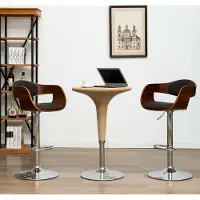 Prolenta Maison Exclusive - Tabourets de bar 2 pièces gris bois courbé et tissu