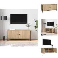 vidaXL Armoire TV avec portes Chêne Sonoma 102x35x45 cm Bois composite - Meuble TV