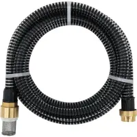 Syfax Tuyau d'aspiration avec raccords en laiton noir 1,1" 10 m PVC