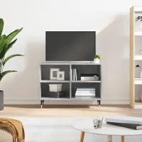 Prolenta Maison Exclusive - Meuble TV gris béton 69,5x30x50 cm Matériau dérivé du bois