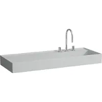 Laufen Kartell lavabo, encastré, tablette à gauche, 1 trou pour robinet, sans trop-plein, 1200x460mm, H8133337591111