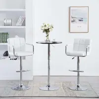 Prolenta Maison Exclusive - Lot de 2 tabourets de bar en similicuir blanc
