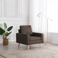 Prolenta Maison Exclusive - Fauteuil en tissu marron