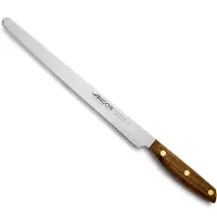 Arcos Couteau à jambon série Nórdika, lame de 25 cm en acier inoxydable NITRUM et manche en bois Ovengkol