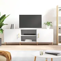 Prolenta Maison Exclusive - Meuble TV blanc 150x30x50 cm Matériau dérivé du bois