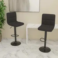 Prolenta Maison Exclusive - Tabourets de bar 2 pièces Tissu noir