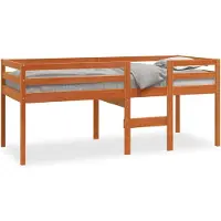 vidaXL Lit surélevé brun cireux 80x200 cm pin massif