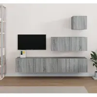 Prolenta Maison Exclusive - Ensemble de meubles TV 4 pcs Sonoma gris Bois d'ingénierie