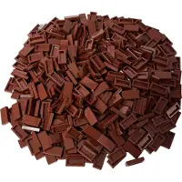 LEGO 1x2 Carreaux Marron Rouge - 3069b NOUVEAU Quantité 250x