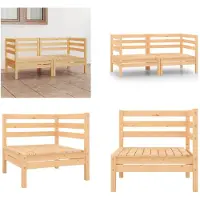 vidaXL Canapé de jardin 2 places pin massif - Canapé de jardin - Canapé en bois - Canapé en bois