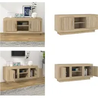 vidaXL Armoire TV Chêne Sonoma 102x35x45 cm Bois composite - Armoire TV - Armoires TV - Lowboard - Armoire