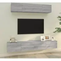 Prolenta Maison Exclusive - Ensemble de meubles TV 4 pcs Sonoma gris Bois d'ingénierie
