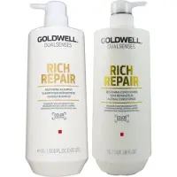 Goldwell DS Rich Repair Shampooing 1000 ml + Après-shampooing 1000 ml
