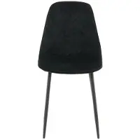 Ebuy24 PolarDiamond Chaise de salle à manger en velours, noir.