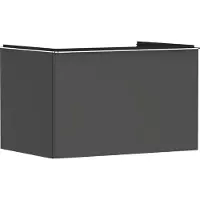 Hansgrohe Meuble sous-lavabo Xelu Q, couleur gris diamant mat, dimensions 780/550 mm, avec 1 tiroir, conçu pour une console avec découpe centrale, poignée chromée
