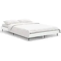 Syfax Cadre de lit sans matelas blanc 120x190 cm bois d'ingénierie