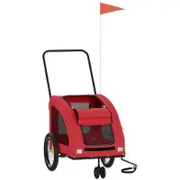 Syfax Remorque de vélo pour animaux de compagnie rouge