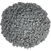 LEGO 100x brique 1x2 avec rainures, gris clair