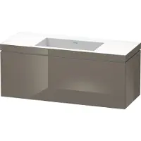 Duravit L-Cube c-bonded Ensemble suspendu, 1 tiroir, sans trop-plein, sans trou pour robinetterie, 1200x500x480mm, LC6919N8989