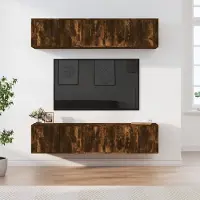 Prolenta Maison Exclusive - Ensemble de meubles TV 6 pièces en aggloméré chêne fumé