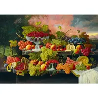 Bluebird Puzzle Nature morte avec fruits et coucher de soleil 1000 pièces