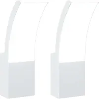 vidaXL Applique murale d'extérieur LED 2 pcs. Blanc Aluminium moulé sous pression