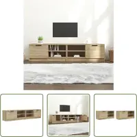 The Living Store Armoires TV 2 pièces Chêne Sonoma 80x35x36,5 cm Bois composite