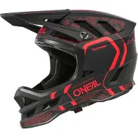 O'Neal Blade Polyacrylite Strike Mat Noir Rouge Casque Vélo Downhill Taille L