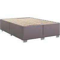 Syfax Cadre de lit sans matelas gris 140x200 cm similicuir