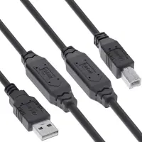 InLine Câble actif USB 2.0, USB-A prise à USB-B prise, 12,5m