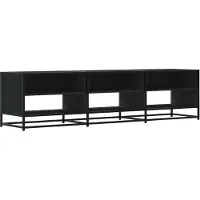 Syfax Meuble TV noir 180x40x46 cm bois d'ingénierie