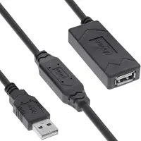 InLine Rallonge active USB 2.0, USB-A prise/prise femelle, 20m