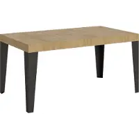 Itamoby Table Extensible 90X160/264 Cm Chêne Flammé Nature Structure Anthracite