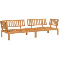Syfax Canapés d'angle palette de jardin 2 pcs bois massif d'acacia