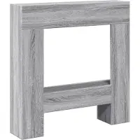 vidaXL Bordure de cheminée Gris Sonoma 81x18x82 cm Matériau dérivé du bois