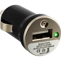 Avizar Chargeur voiture Smartphone Allume-cigare Port USB Indicateur LED - Noir
