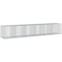vidaXL Gabion avec couvercle 600x100x100 cm Fer galvanisé