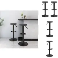 vidaXL Tabouret de bar 2 pcs velours gris foncé - Tabouret de bar