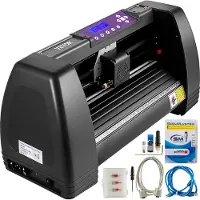 Vevor traceur de découpe vinyle, 375 mm traceur de film,hors ligne coupeur de film, noir traceur avec logiciel Signmaster, 3 lames, accessoires, Compatible Windows imprimante vinyle machine de découpe